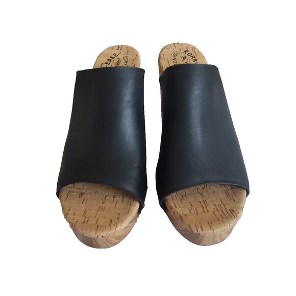 Kork Ease Women's Size 10M Danika Clogs Black Studded Mule Peep Open Toe Sandals - Picture 4 of 11